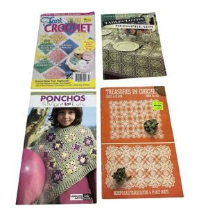 Vintage Coat & Clark, Leisure Arts And Fast & Fun Crochet Magazines 4 Volumes